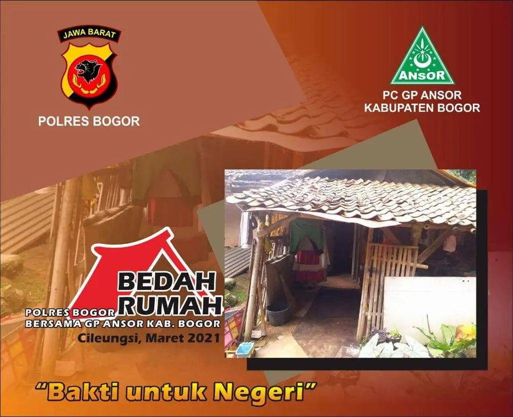Usai Dibedah, Kapolres Bogor Resmikan Rumah Tidak Layak Huni Milik Warga Cileungsi