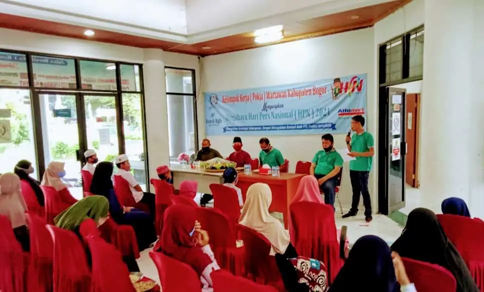 Momen HPN 2021, Pokja Wartawan Kabupaten Bogor Santuni Puluhan Anak Yatim