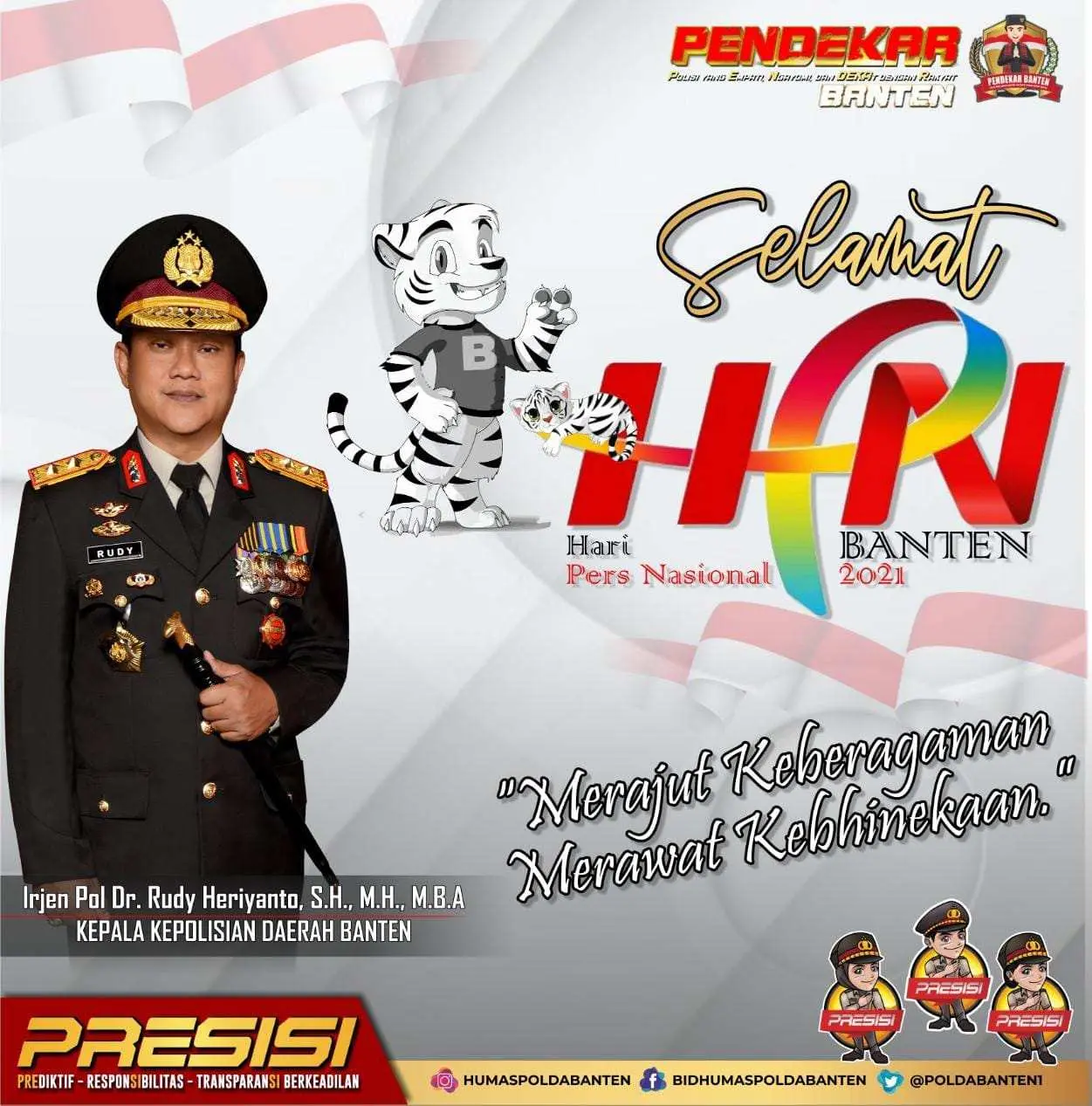 Ucapkan Selamat HPN 2021, Kapolda Banten Ajak Insan Pers Rajut Keberagaman