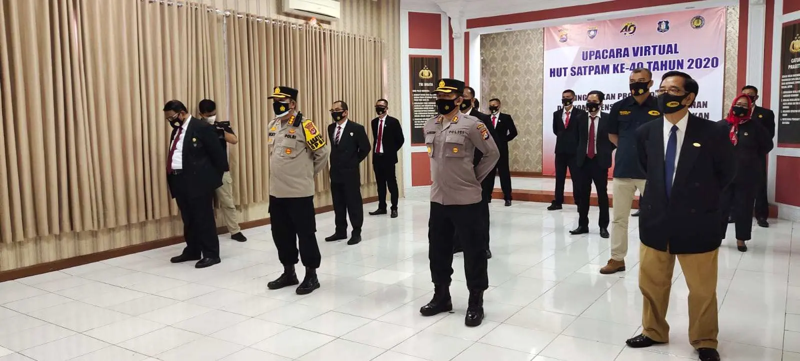 Polda Banten Ikuti Upacara HUT ke-40 Satpam Secara Virtual