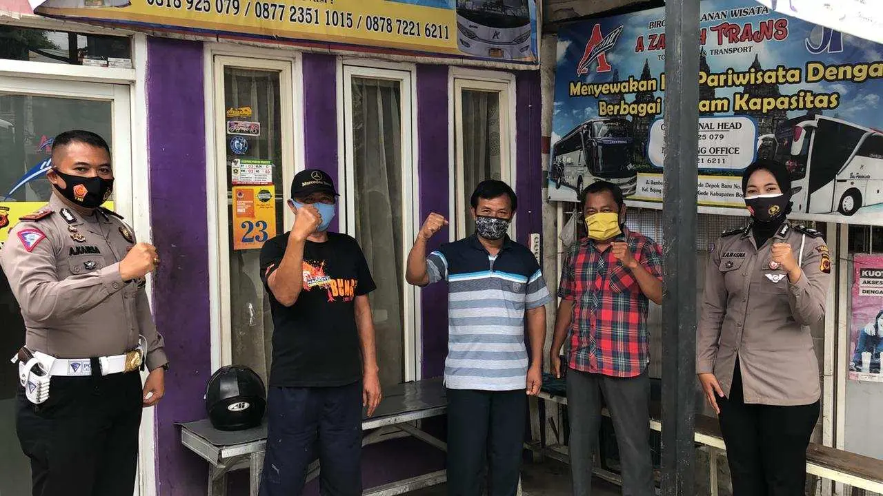 Cegah Laju Penyebaran Covid-19, Polres Bogor Terus Sosialisasikan PPKM ke Masyarakat