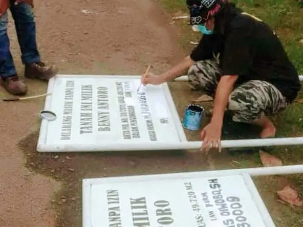 Pasca Somasi Gubernur DKI, Pengacara Cowboy Kuasai Lahan Permata Hijau II dan Memasang Papan Pemberitahuan