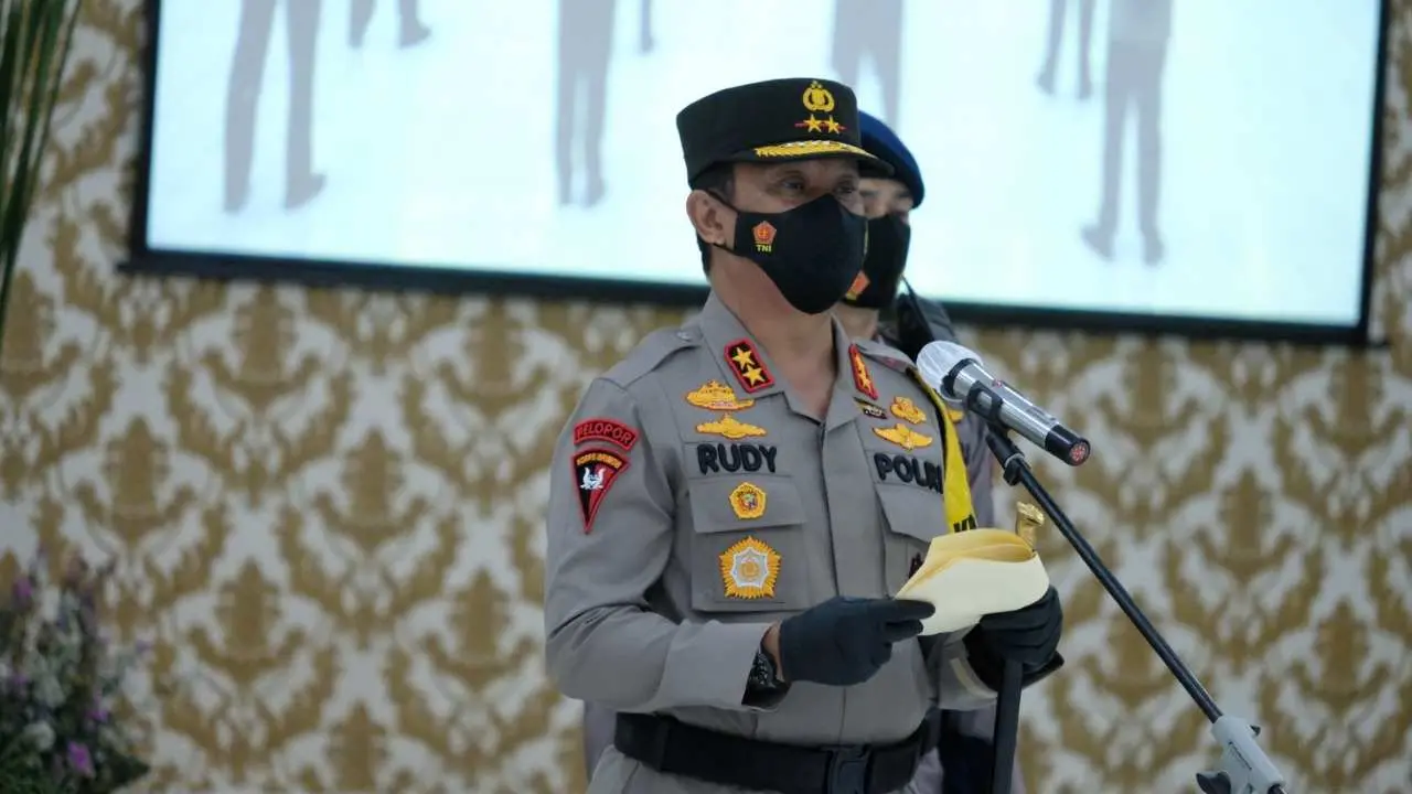 Dengan Penerapan Prokes, Kapolda Pimpin Sertijab PJU Polda Banten