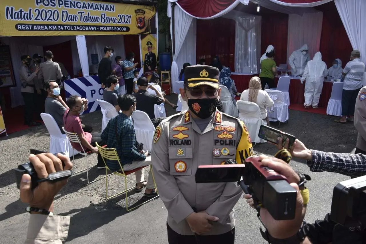 Polres Bogor Berikan Fasilitas Rapid Anti Gen Gratis di Rest Area KM 34