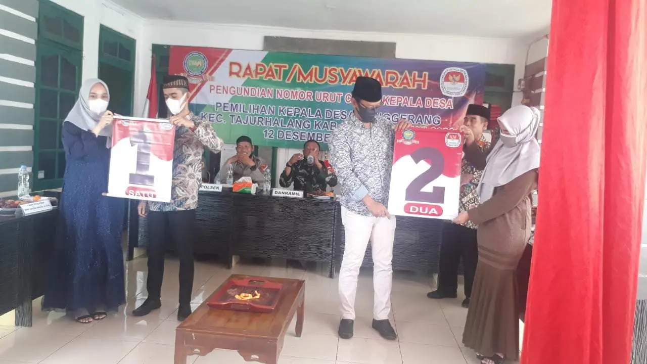 Panitia Pilkades Nanggerang Lakukan Pengundian dan Penetapan No. Urut Cakades