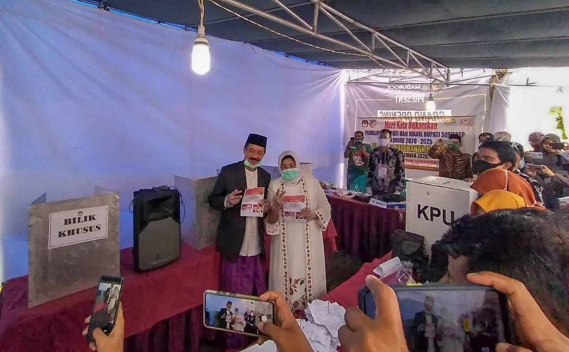 Gunakan Hak Pilih di TPS 02, Cabup Sumenep Gus Acing: Insya Allah Yakin Menang