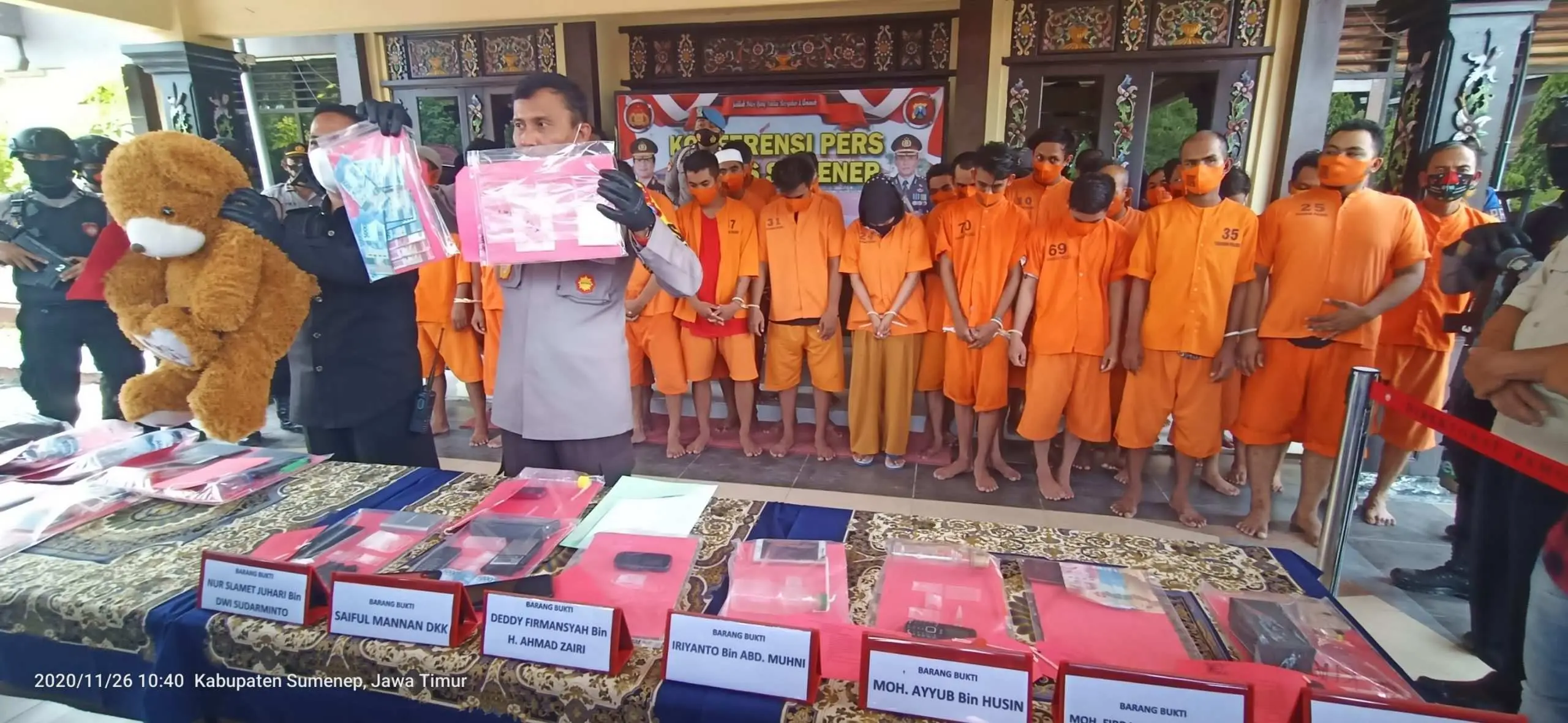 Ungkap 17 Kasus Narkoba, Polres Sumenep Berhasil Amankan 34 Tersangka