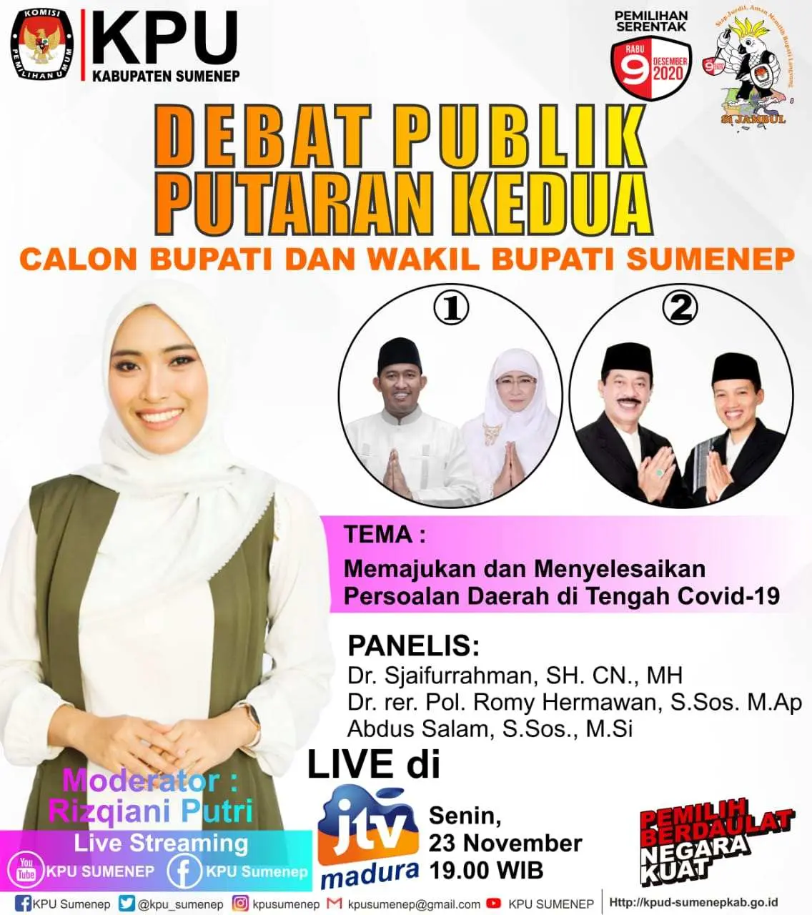 Debat Publik Tahap Dua Segera Digelar, KPU Sumenep Haruskan Paslon Gunakan Bahasa Madura