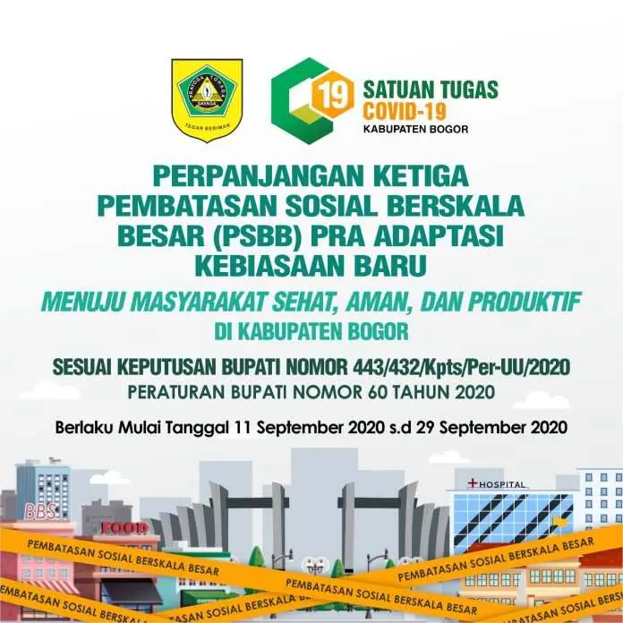 PSBB Pra AKB di Kabupaten Bogor Diperpanjang, Berikut Ketentuannya