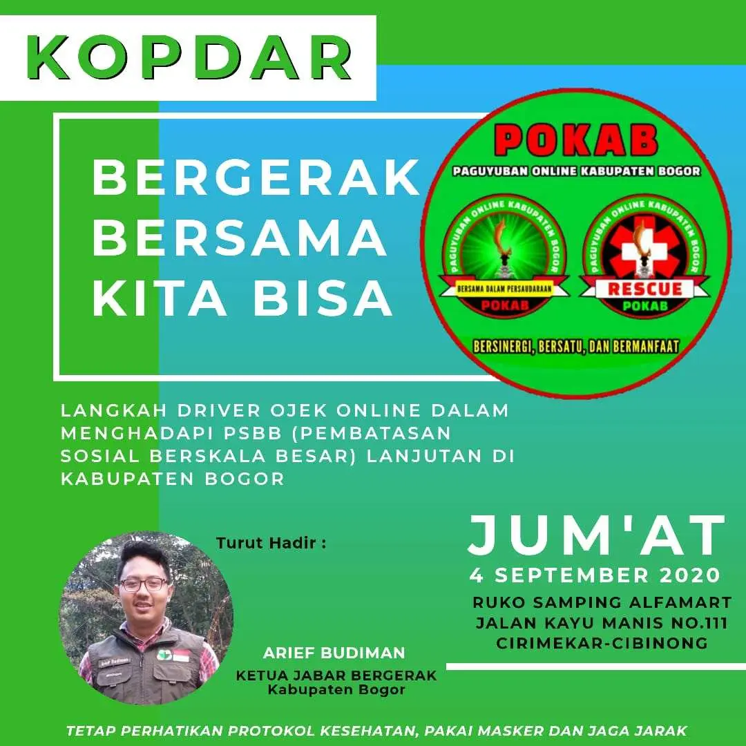 PSBB Bodebek Berlanjut, Driver Ojol Kabupaten Bogor Optimis Pandemi Covid-19 Segera Berakhir