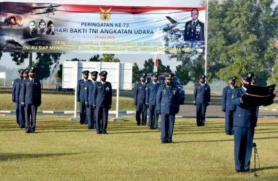 Ini Pesan Kasau Pada Upacara Peringatan Hari Bakti ke-73 TNI AU di Lanud JB Soedirman