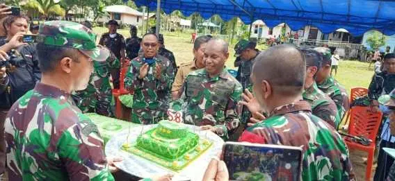 Danpusterad Lakukan Wasev di Lokasi TMMD ke-108 Kodim 1709/Yawa