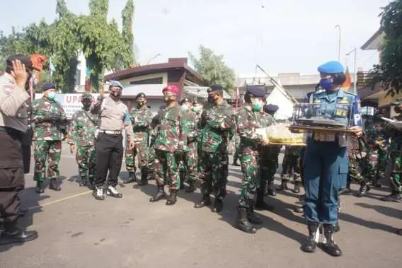 Datangi Polres Jakarta Utara, Lantamal III Ucapkan Selamat Hari Bhayangkara ke-74