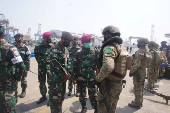 Danlantamal III Hadiri Apel Gelar Pasukan Latihan Peperangan Laut Khusus Koarmada I