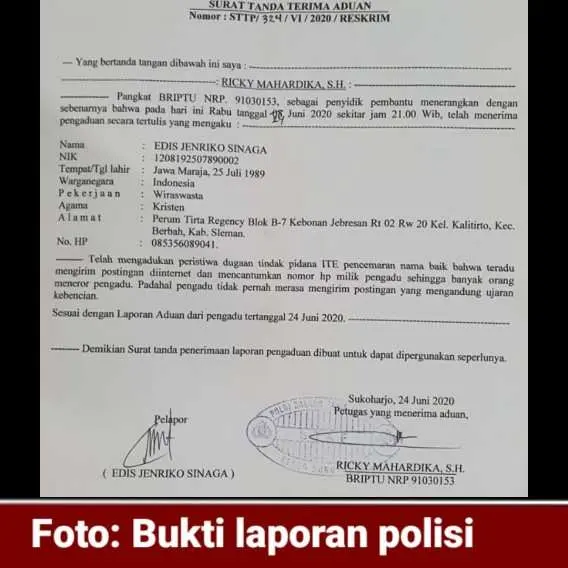 Merasa Terancam, Sinaga Polisikan Penghina John Kei Yang Catut Nomornya di Medsos