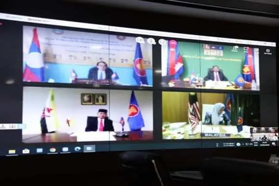 Rapat Daring Pertemuan dengan Menteri ASEAN, Mensos Paparkan Upaya Indonesia Hadapi Covid-19