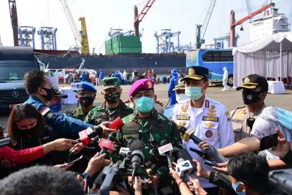 Danlantamal III Pimpin Evakuasi Repatriasi 241 PMI Kapal Pesiar MV. Island Princess