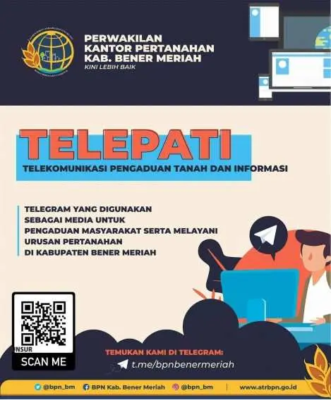 Layanan TELEPATI dari BPN Kabupaten Bener Meriah