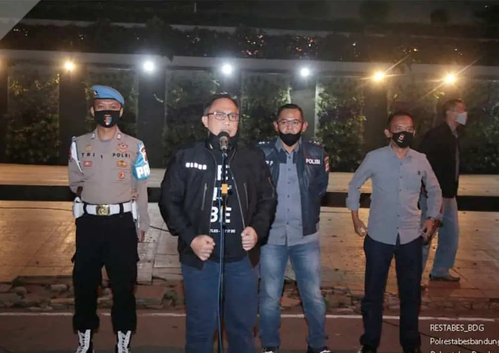 Antisipasi Covid-19, Polrestabes Bandung Gelar Patroli Skala Besar