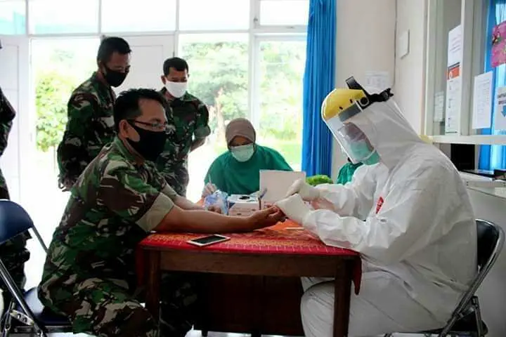 Lanud JB Soedirman Melaksanakan Rapid Test Covid-19