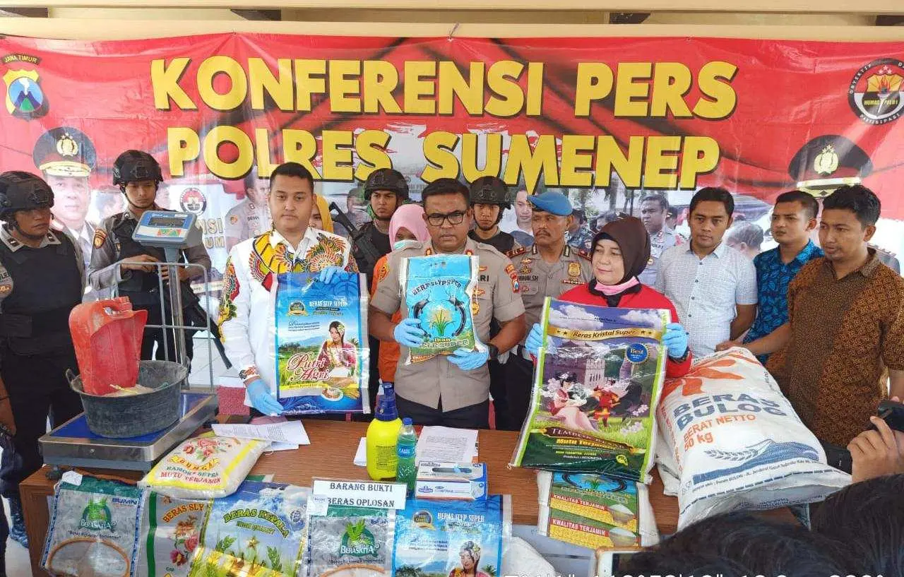 Polres Sumenep Tetapkan Pemilik Gudang UD Yudhatama ART sebagai Tersangka Pengoplos Beras BPNT