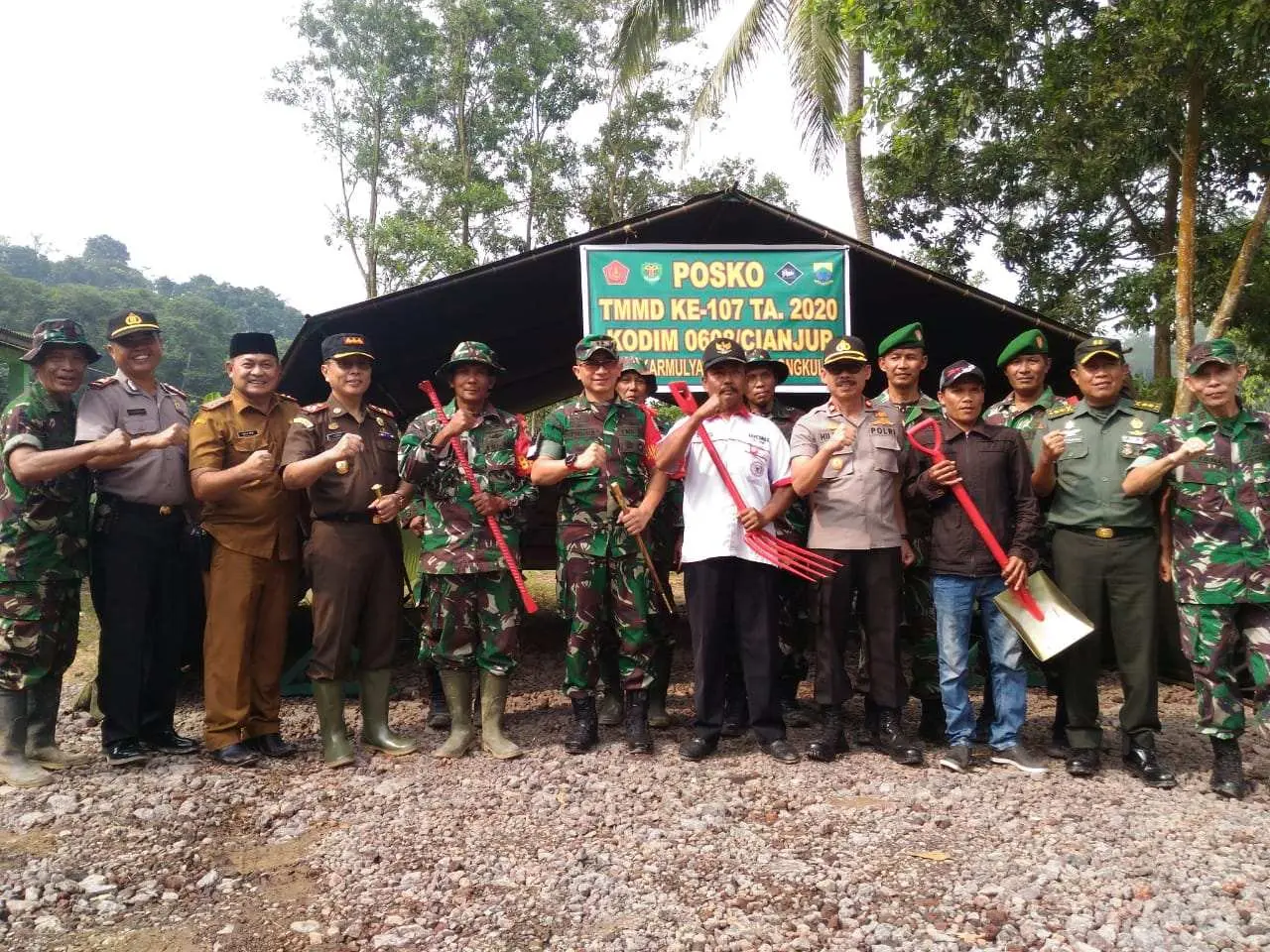 Jalin Kedekatan TNI dengan Rakyat, TMMD ke 107 Tahun 2020 Cianjur Resmi Dibuka