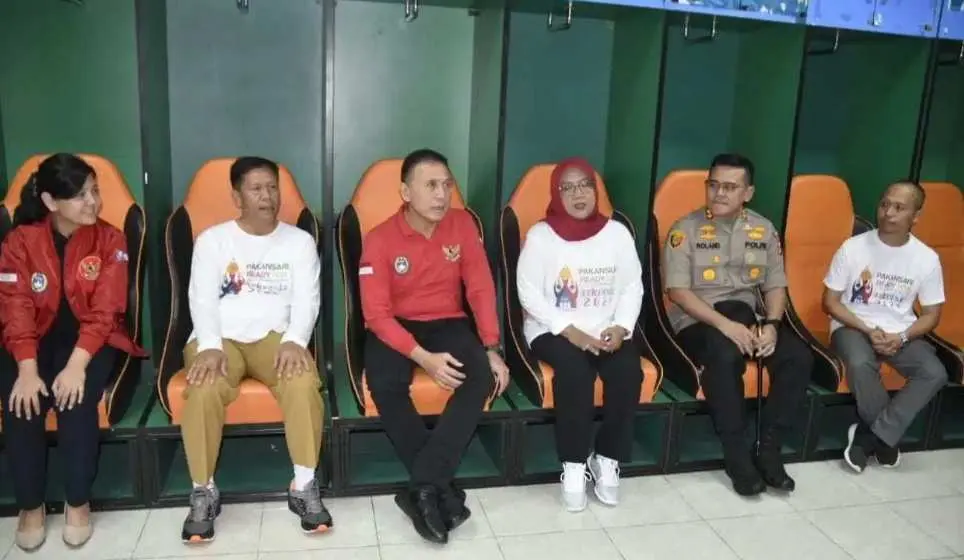 Kapolres dan Bupati Bogor Terima Kunjungan Ketum PSSI di Stadion Pakansari