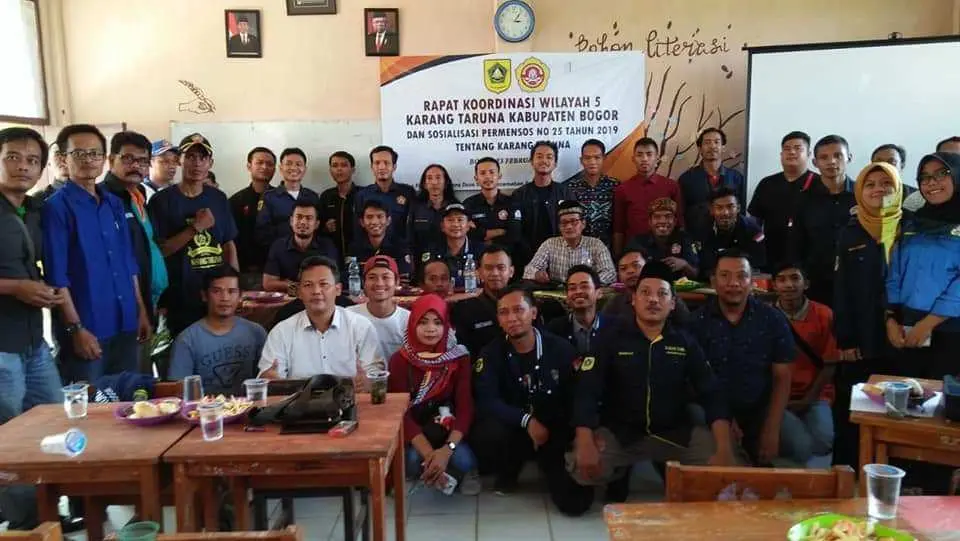 Gelar Rakor, Karang Taruna Zona 5 Kabupatan Bogor Sosialisasikan Permensos 25 Tahun 2019