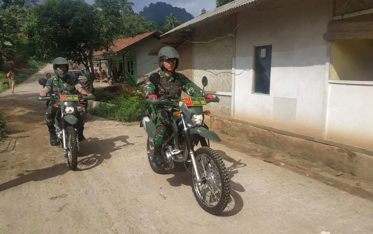 Dengan Bersepeda Motor, Dandim 0608/Cianjur Tinjau Lokasi TMMD ke 107 di Cikalongkulon