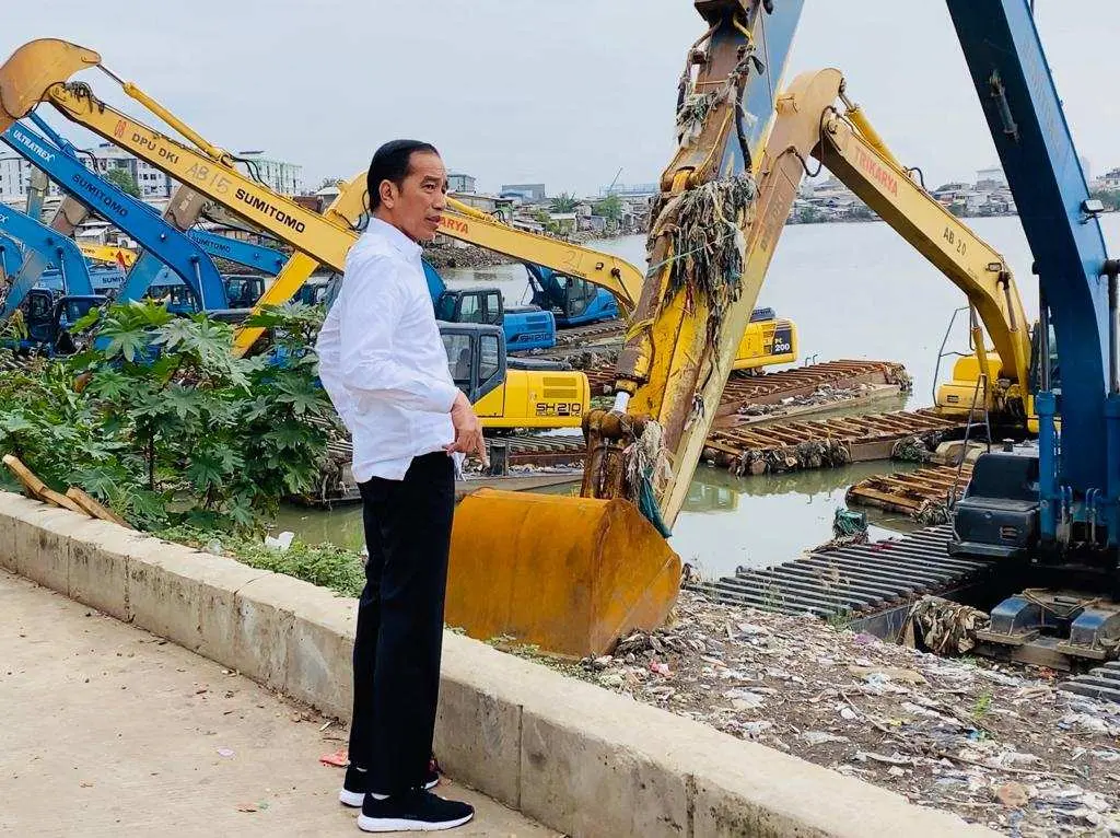 Presiden Jokowi ke Waduk Pluit, Pastikan Peralatan Penanganan Banjir Berfungsi Optimal