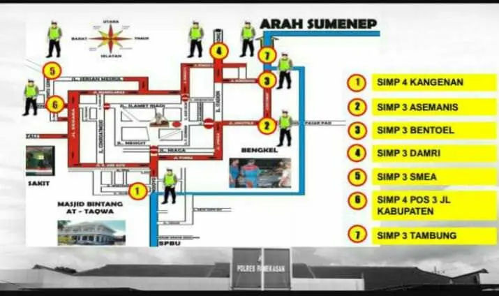Malam Pergantian Tahun Baru 2020, Polres Pamekasan Akan Berlakukan Penyekatan di 7 Titik Ruas Jalan