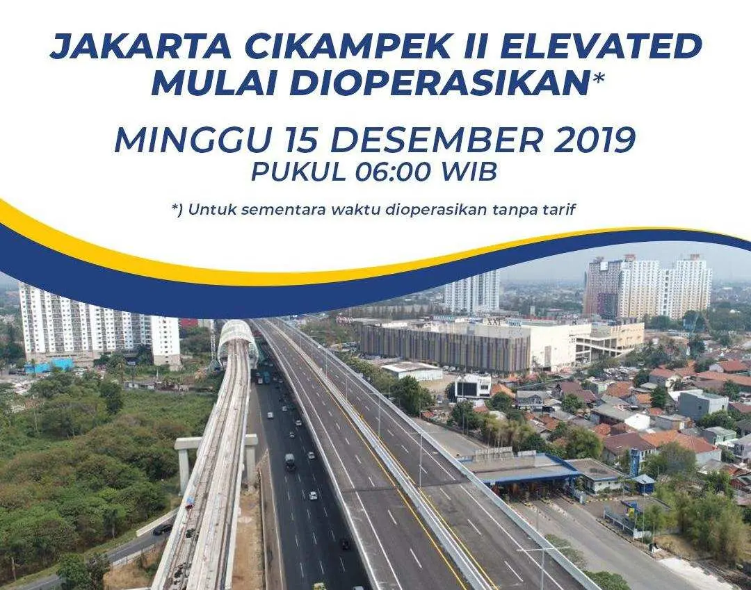 Besok, Jalan Tol Jakarta-Cikampek II Akan Dibuka untuk Umum