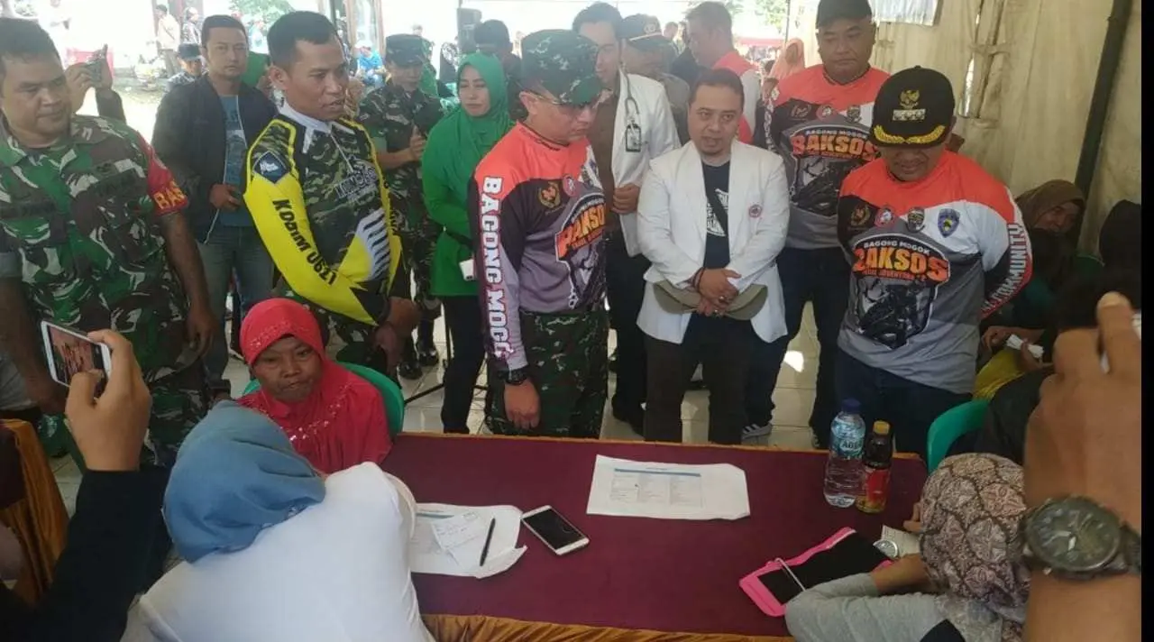 Kodim 0608/Cianjur Gandeng Klinik Harapan Sehat Gelar Pengobatan Gratis di Hari Juang TNI AD 2019