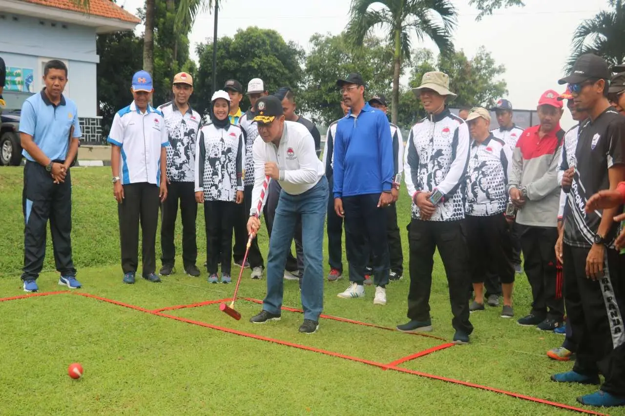 Danlanud Atang Sendjaja Resmi Buka Tournament Gateball 2019